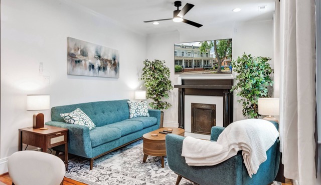 Stylish 3BR Retreat | Fan District | EV Charger