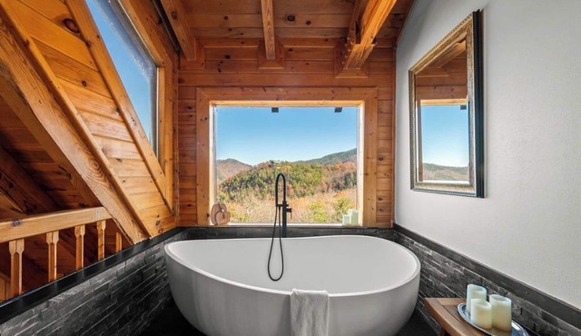 View Wood Fireplace Secluded Hot Tub Early CheckIn