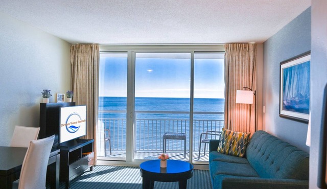 Wake up to sweeping ocean views from the 16th floor at Oceans One