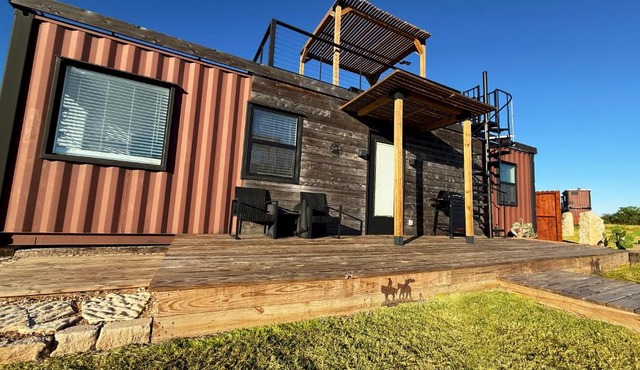Wine-Inspired Container Home Rooftop Deck & Pool