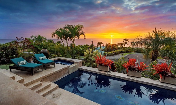 Kahaluu-Keauhou House | 🏖️AC | Captivating Sunsets | Magnificent Ocean View | Private Pool