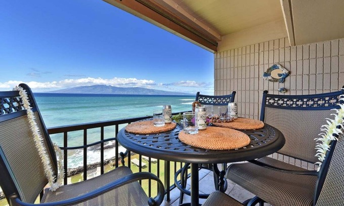 Honokowai Condo | KA 309 Oceanfront Condo AC Ocean Views Heated Pool