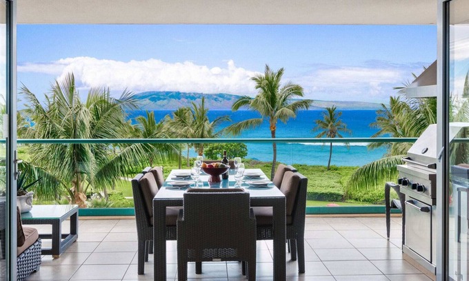 Honokowai Condo | Maui Resort Rentals: Honua Kai Konea 351, 3BR w/Direct Oceanfront Views + B.B.Q. on Balcony!