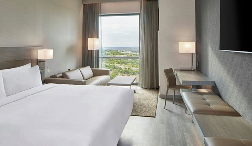 Room, 1 King Bed with Sofa bed, Hearing Accessible