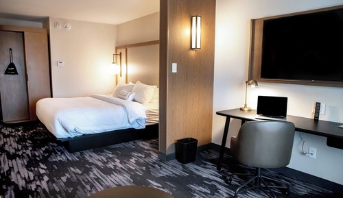 Suite, 1 King Bed with Sofa bed, Hearing Accessible (Accessible Bathtub & Transfer Shower)